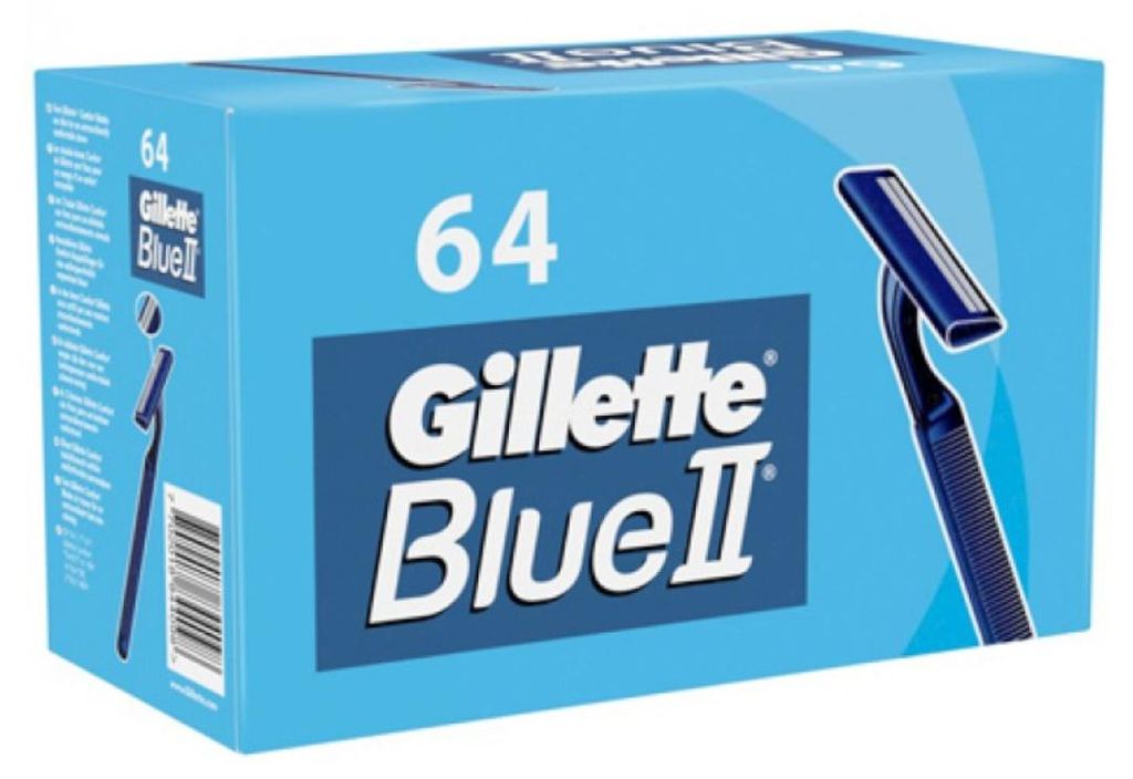 Gillette Blue II Einwegrasierer 64er Box 2-Klingen - Technologie