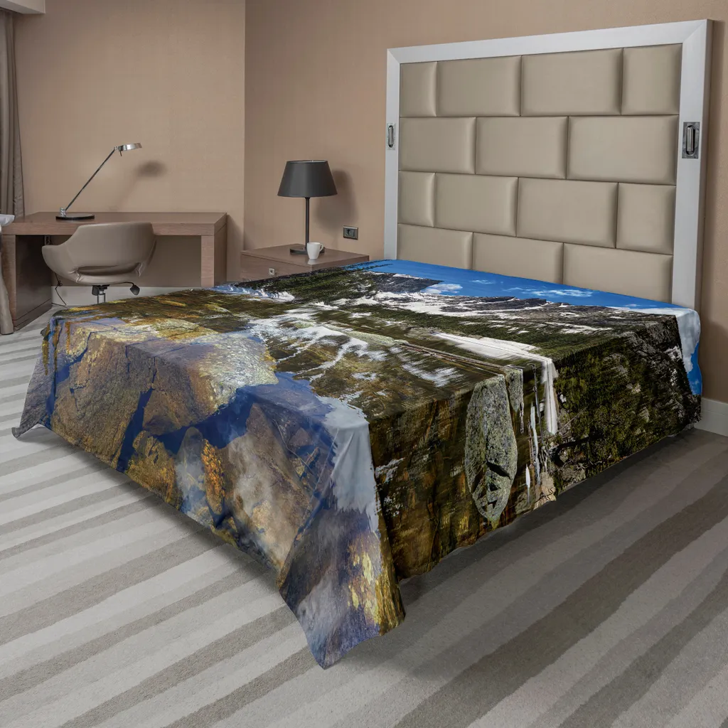 Offerta Lenzuolo ABAKUHAUS 260x228 cm - Paesaggio Montagna 3D Morbido
