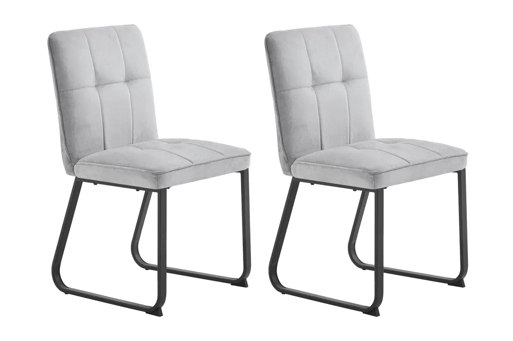 Chaises de salle à manger stables et confortables Talea lot de 2 gris