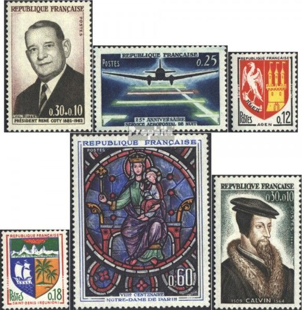 Briefmarken Frankreich 1964 Mi 1465,1471,1472-1473, 1474,1475 (kompl.Ausg.) postfrisch Coty