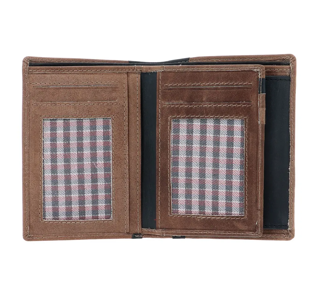 Bruno Banani Oslo Wallet High Pelle Marrone Nero | Portafoglio Uomo - 3