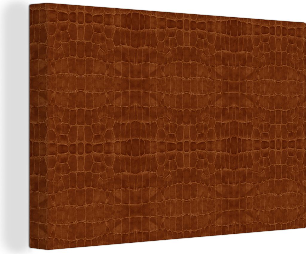 OneMillionCanvasses - Leinwandbilder - 140x90 cm, Leder - Textur - Tierhaut, Wandbilder Kunstdruck Wanddekoration - Foto auf Leinwand - Gemälde ...