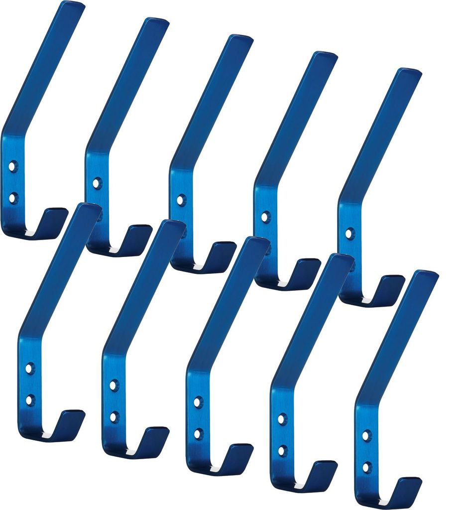 SOTECH Kleiderhaken Loxten 142 x 20 x 45 mm blau – Edelstahl, Garderobenhaken (10 Stück)