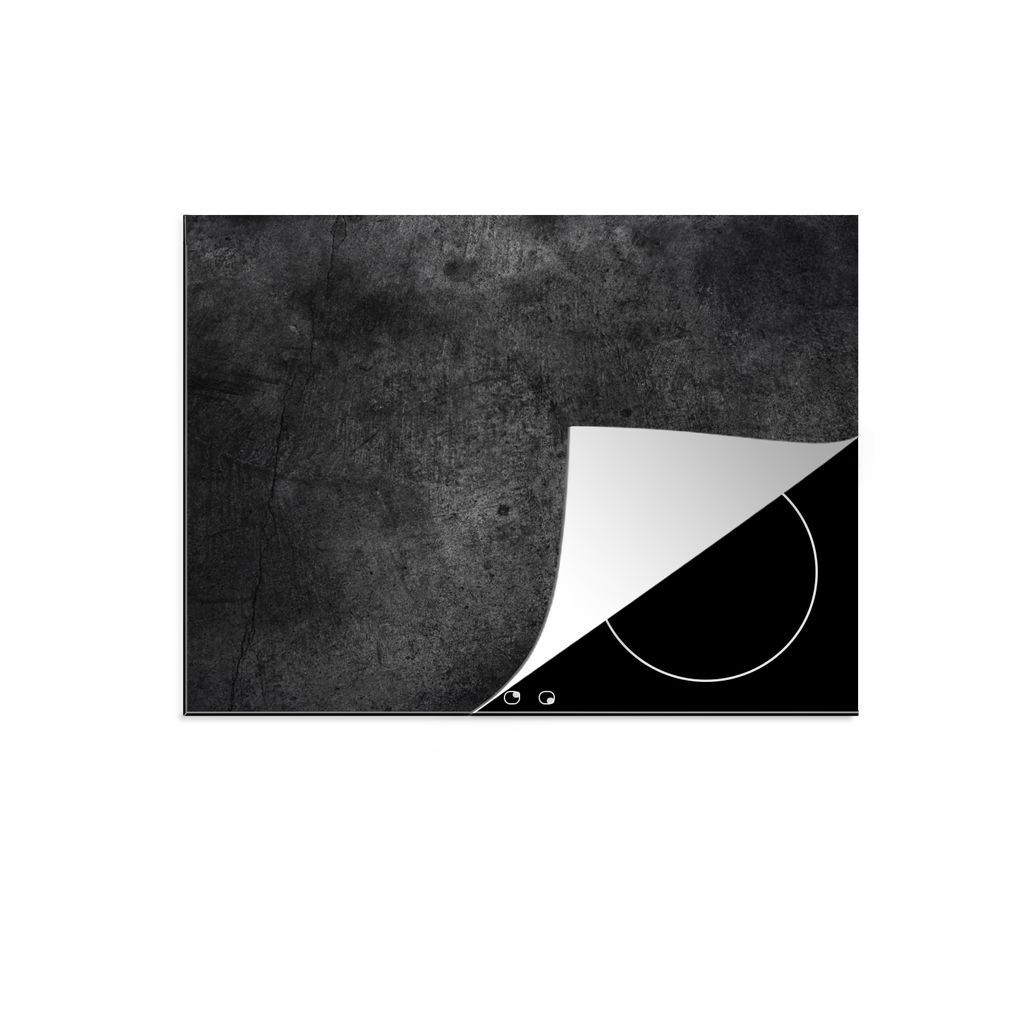 KitchenYeah Herdabdeckplatte Abdeckplatte - Beton - Grau - Design - Induktionsschutz , 59x52cm, Küche Deko, Glaskeramikkochfeld Herdabdeckung, A...