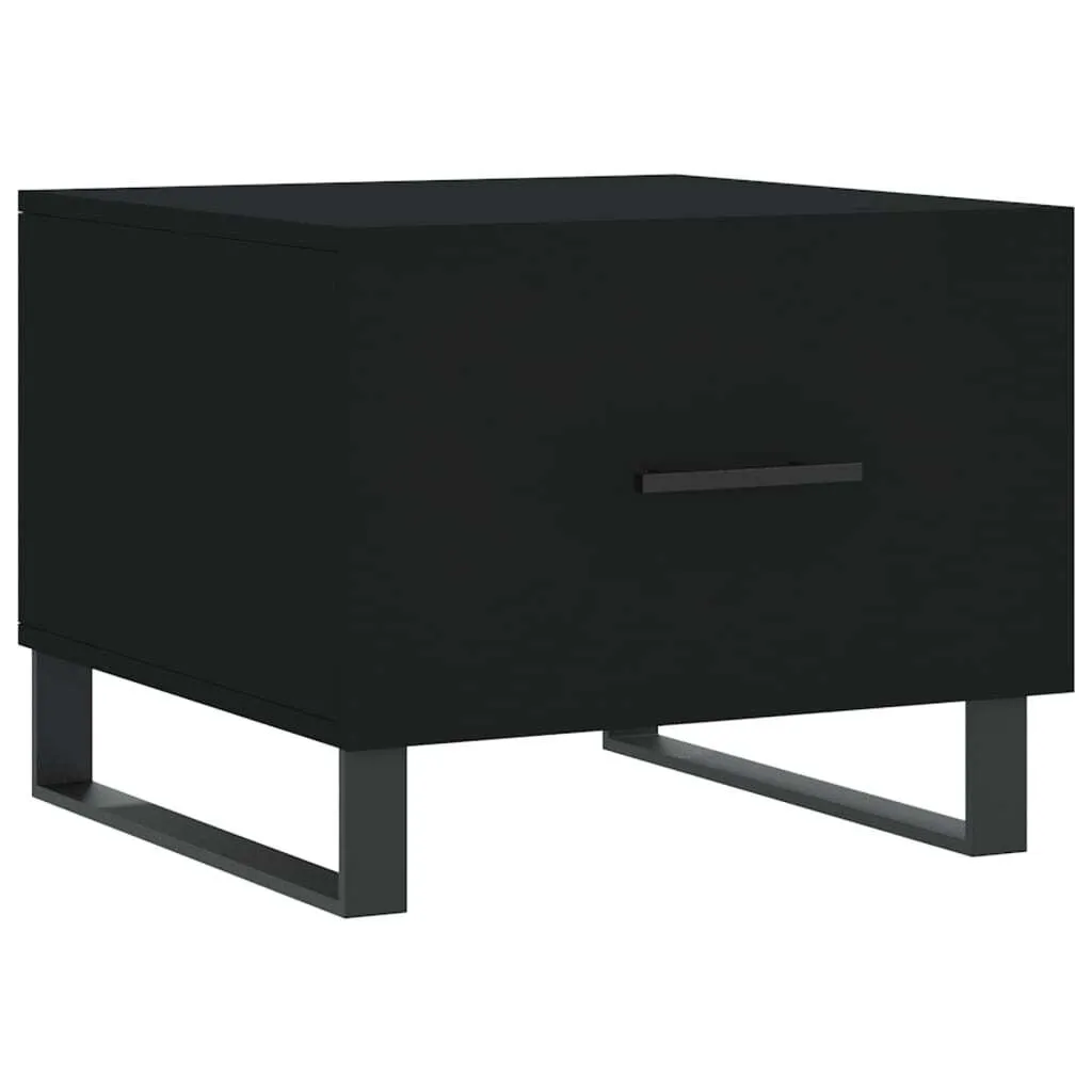 Tavolino Nero 50x50x40 in Legno Ingegnerizzato Alta Qualità