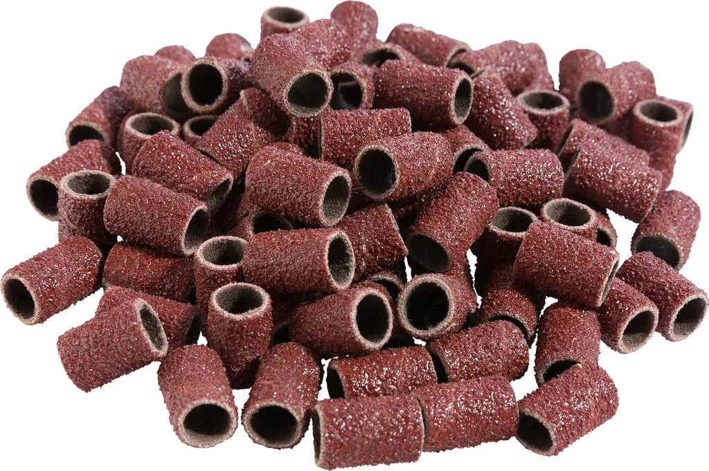Sina 100x tappi di levigatura grana 120 - manicotti di levigatura per frese per unghie, manicure e pedicure