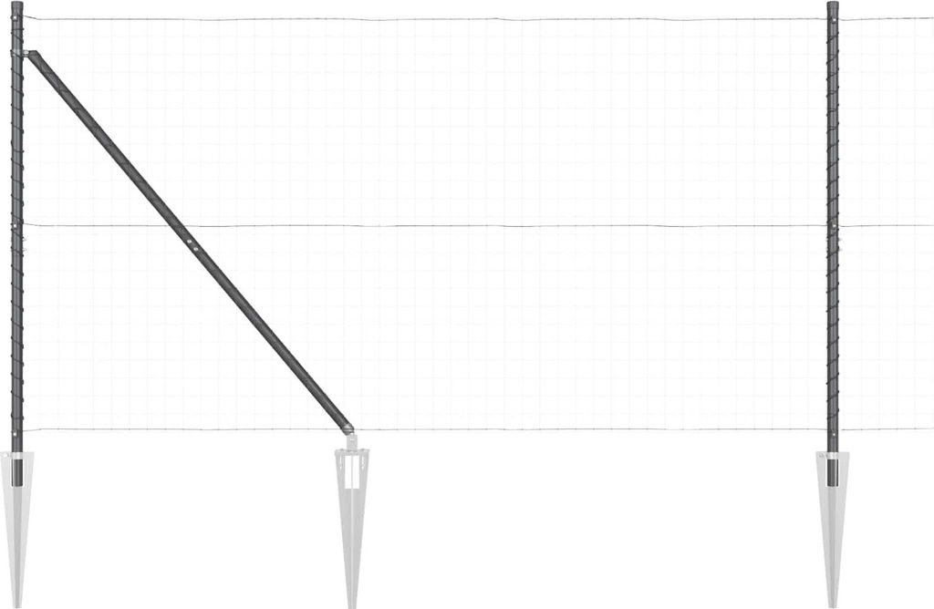 vidaXL Zaunpfosten 26 pcs Grau 3,2 x 3,2 x 185 cm