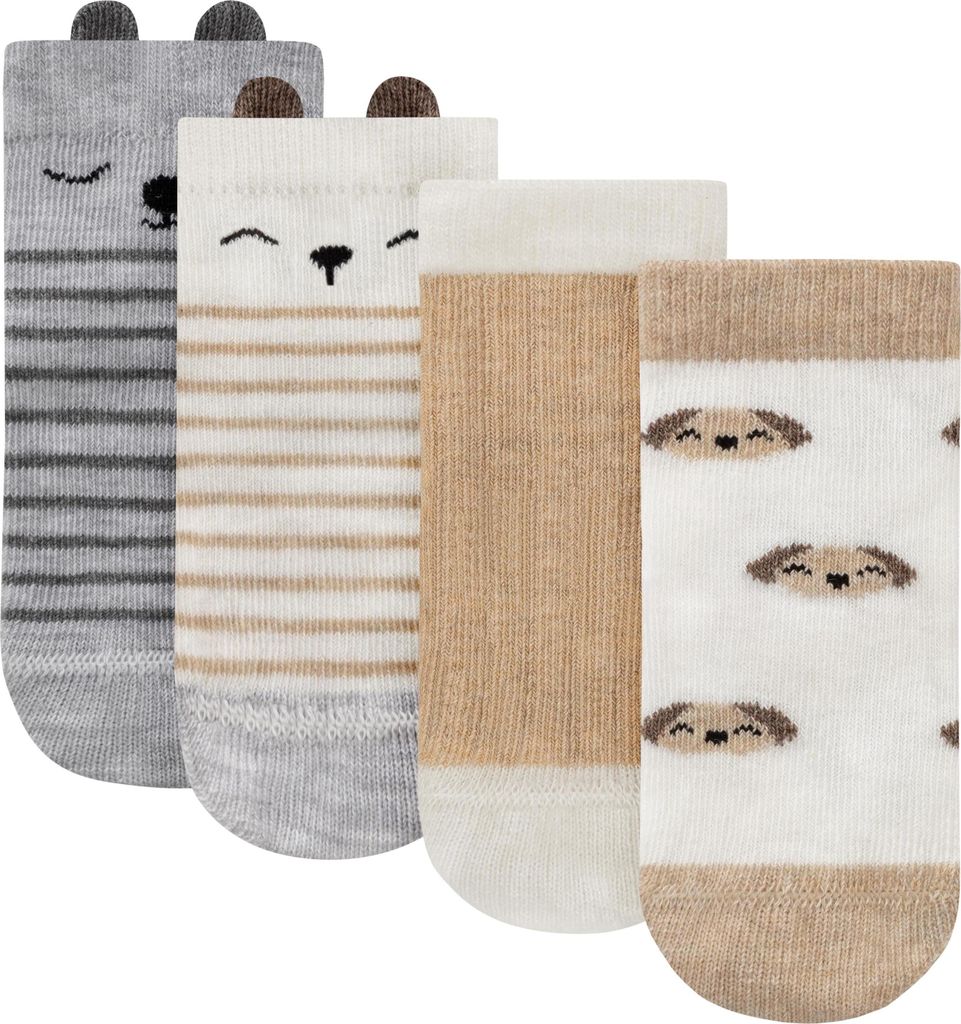 normani 4 Paar Kindersocken mit Ohren Design