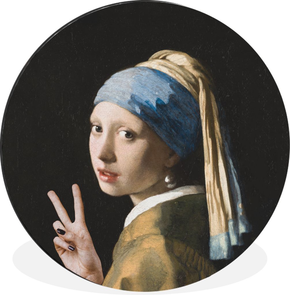 MuchoWow - Wand Bild - Wohnzimmer - Runde Bilder - Alubilder - Kunst für zu Hause - Aluminium - Wanddekoration