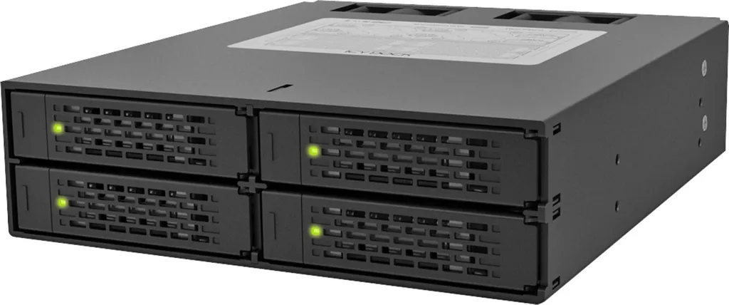 Backplane pour 4 SSD 2.5 pouces SATA SAS Icy Dock MB994SP-4S Métal Noir