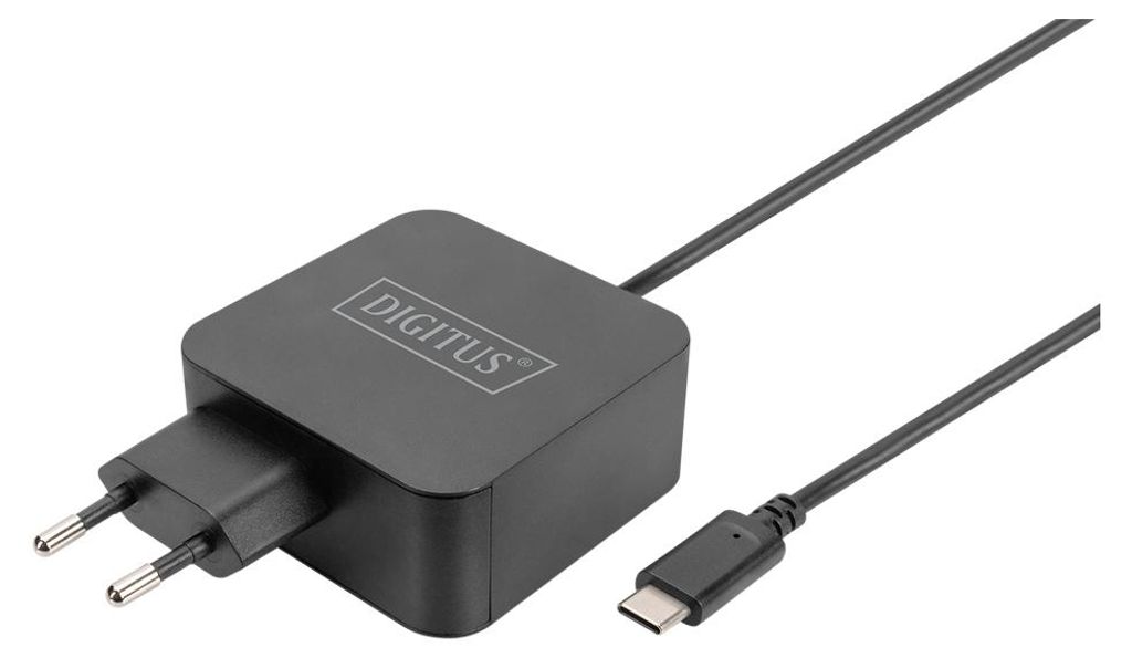 DIGITUS Notebook-Ladegerät USB-C 65 Watt schwarz Produktbild 