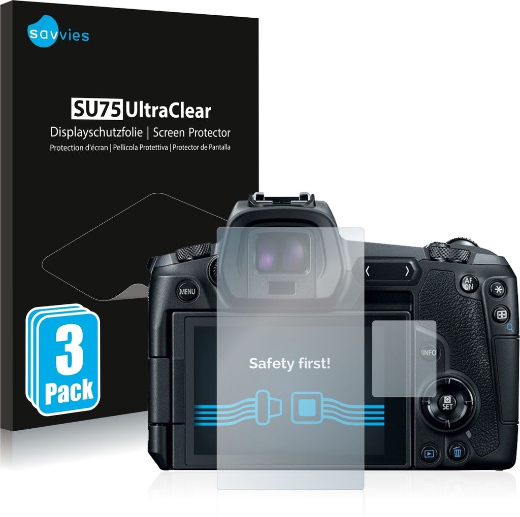 6x Für Canon EOS R Schutzfolie Savvies Displayschutz Display Schutz Folie Klar Transparent
