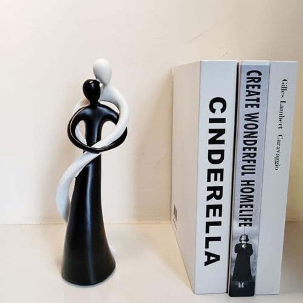 Ehepaar umarmt Statue, dekorative Figuren, Wohnzimmer, Dekoration für Hausgeschäfte, moderne abstrakte Kunstskulpturen Bürodekorationen, Polyres...
