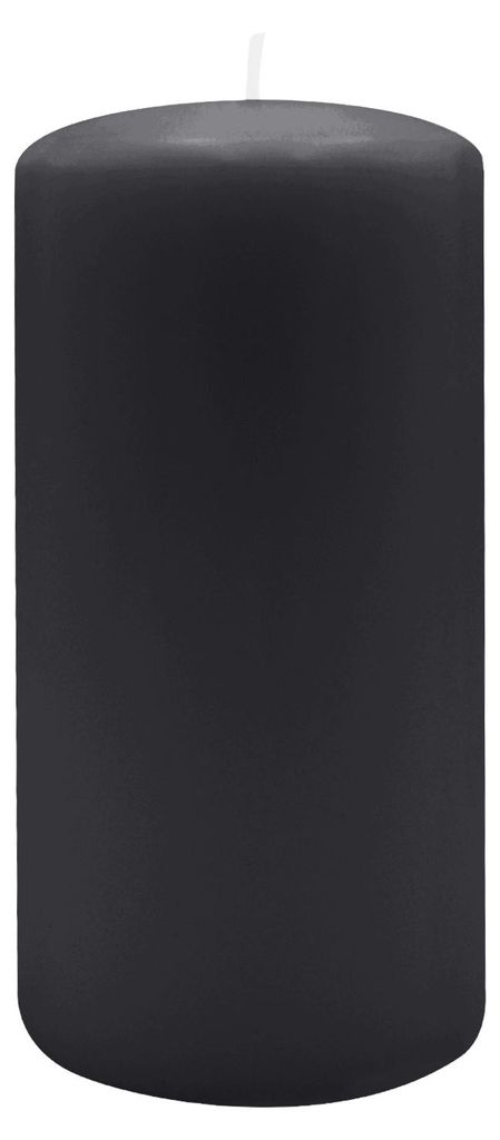 Stumpenkerzen 200 x  Ø 100 mm, Schwarz, 4 Stück Produktbild 