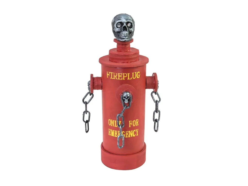 Hydrant de feu EUROPALMS 28cm, Décoration Halloween Aspect Métal