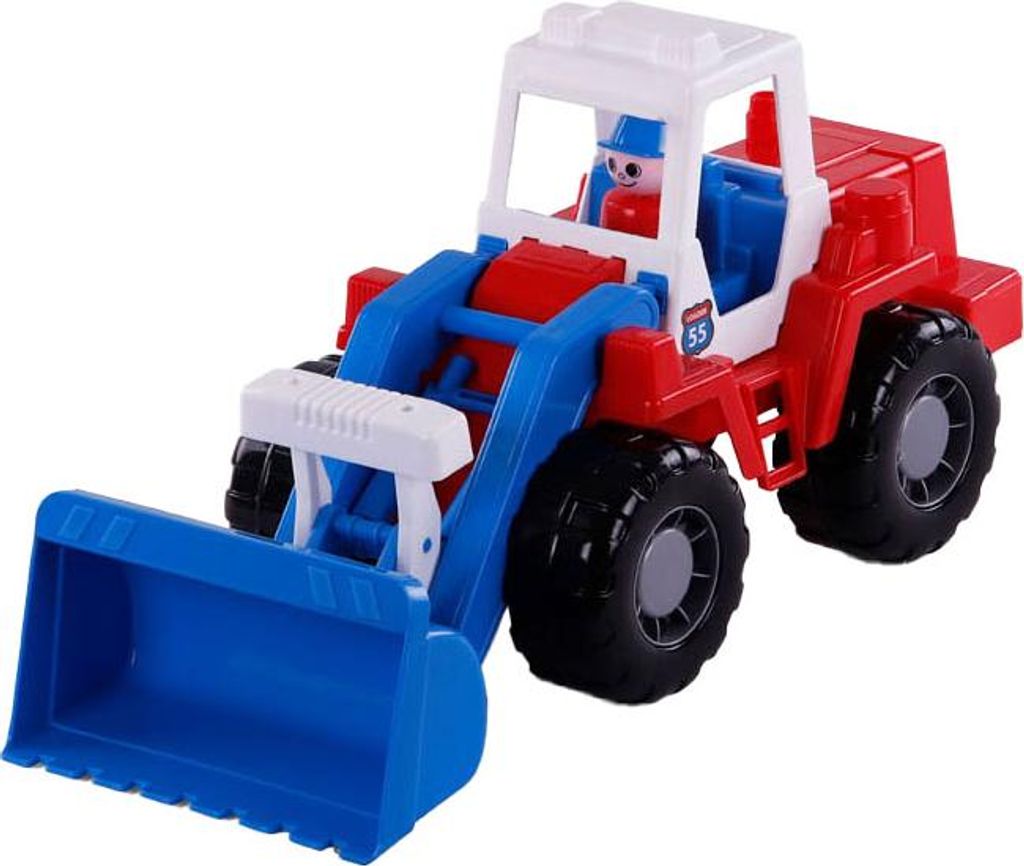 Spielzeug Bagger Cavallino mit Spielfigur Kunststoff 42cm