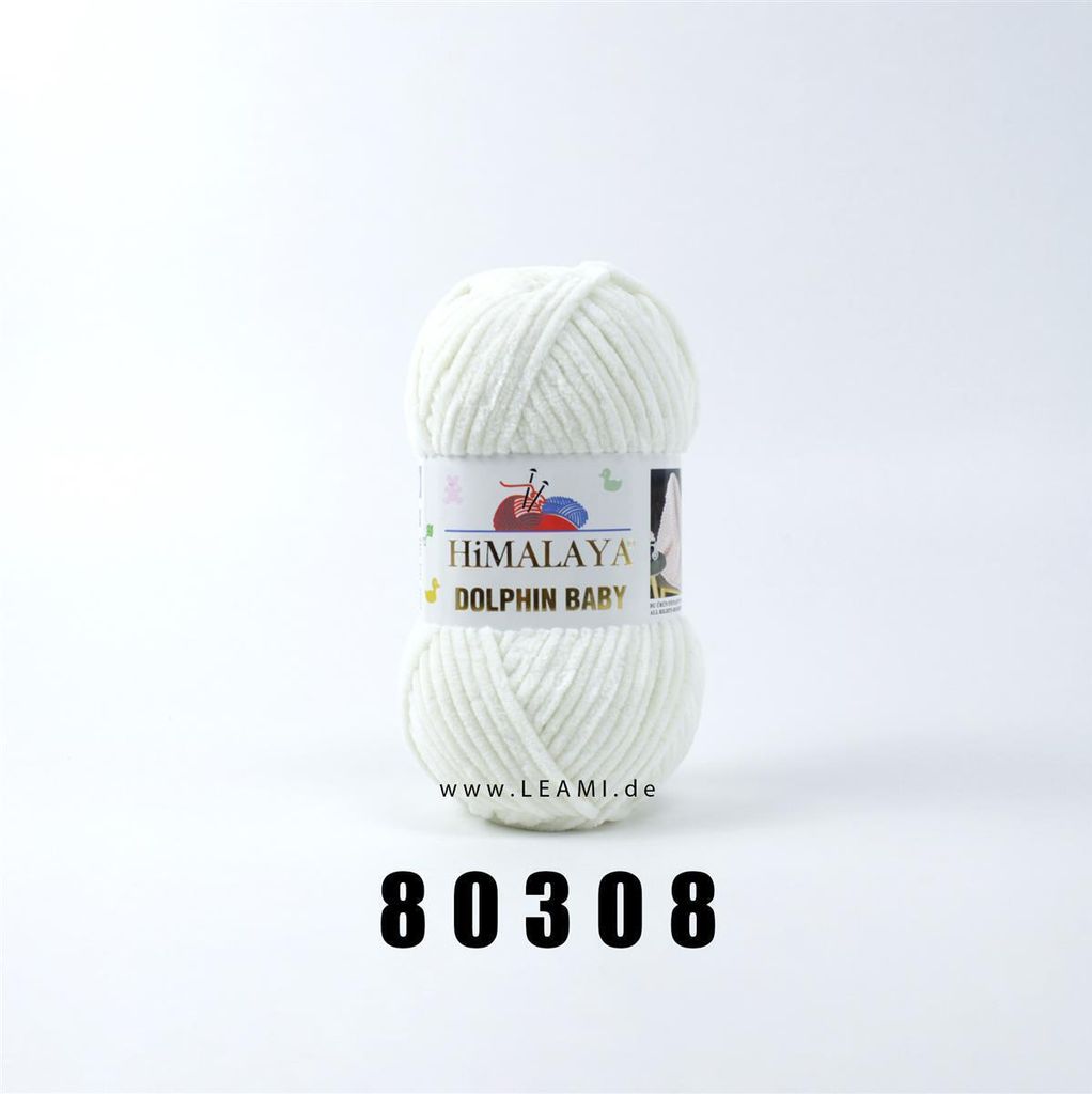 Himalaya Dolphin Baby super Bulky Chenille Garn Wolle strickgarn 100 gr 80308 - naturWeiß