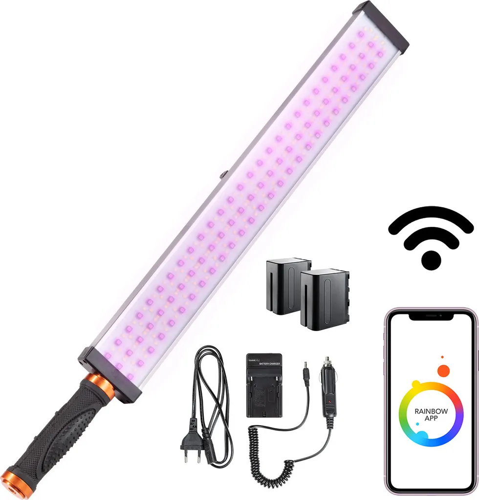 Tube LED RGB de Studio Walimex pro 18W - Kit Complet avec Transport