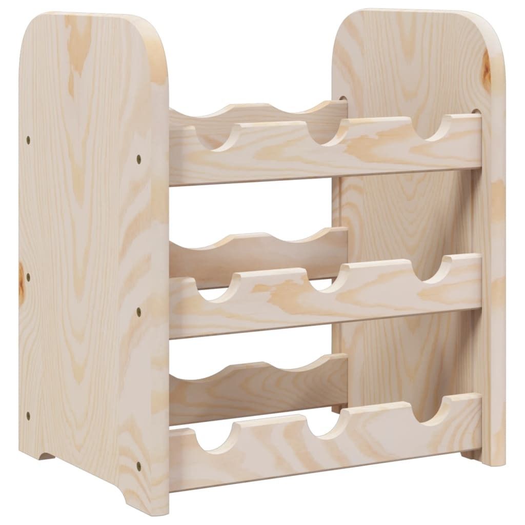 vidaXL Stojan na víno 33x25x37 cm z masívneho borovicového Obrázok produktu 