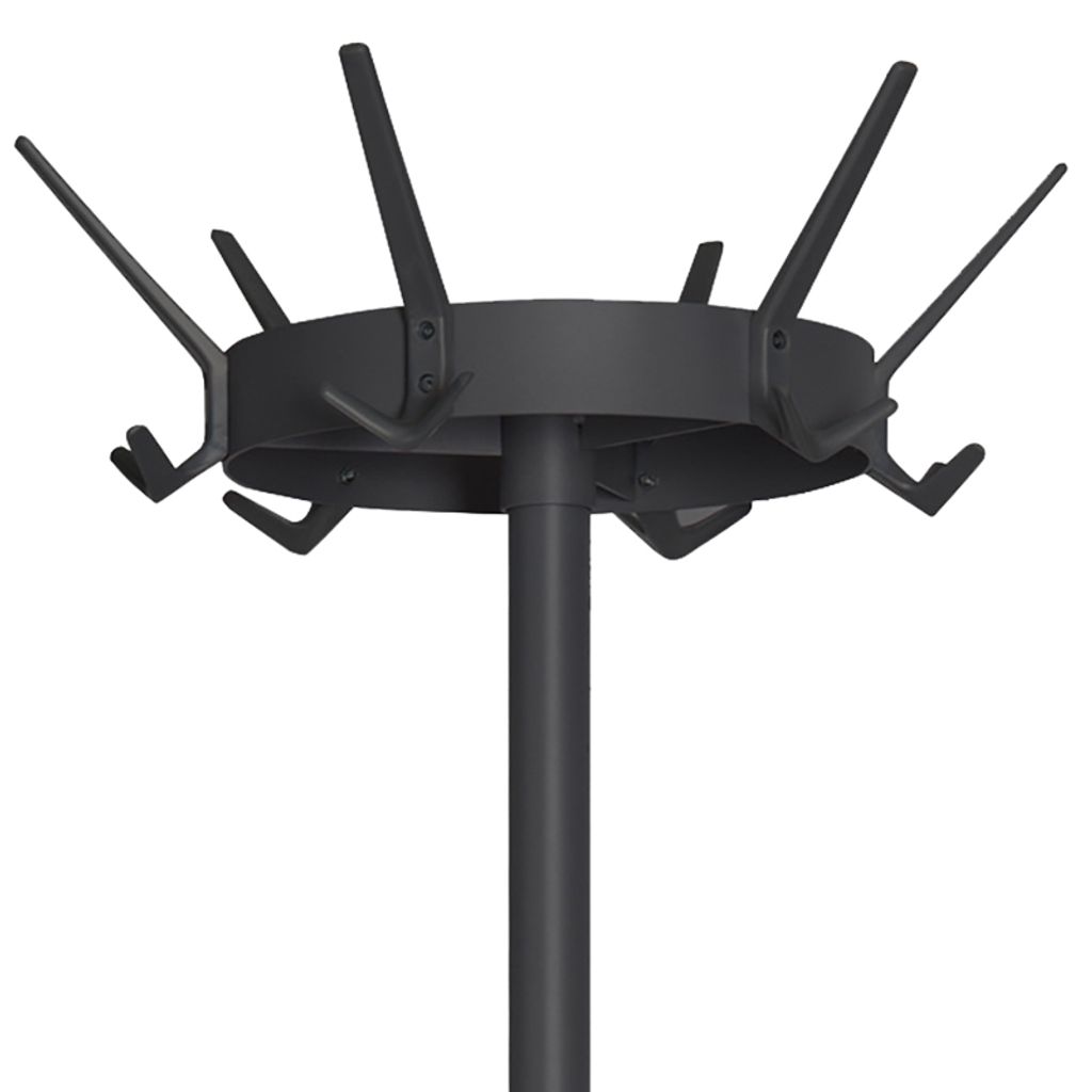 Garderobenständer freistehend Crown, Regenschirmhalter Schwarz  31718085