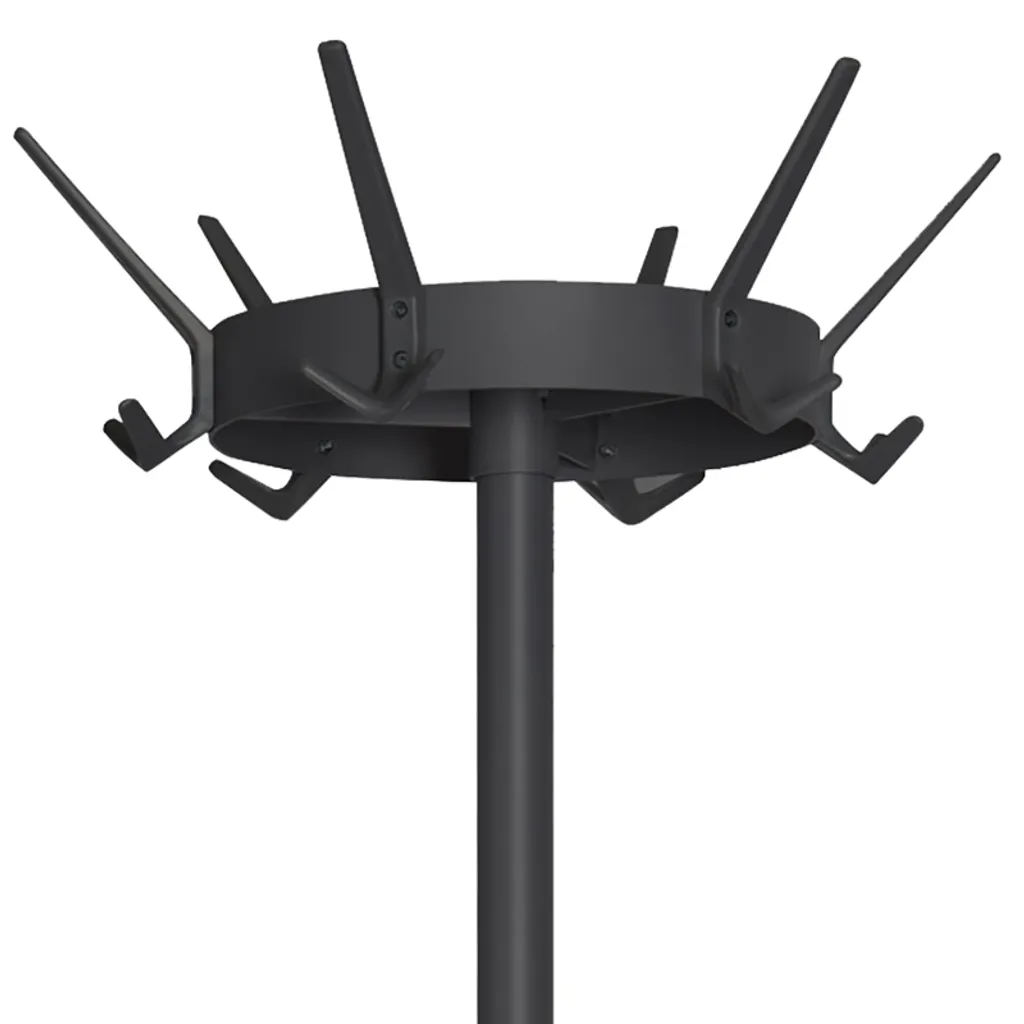 Portemanteau stable Crown en acier noir : fini les chutes et les sols mouillés