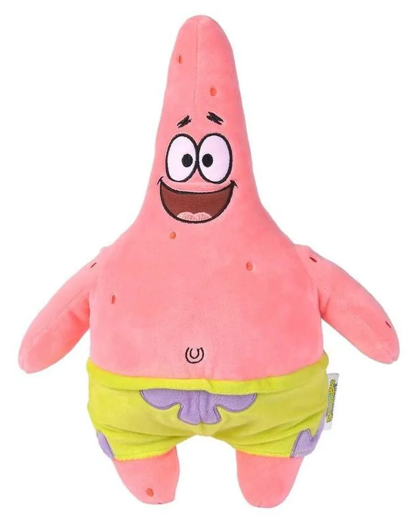 Peluche Bob l'éponge 35 cm - Doudou sous licence Nickelodeon Jaune