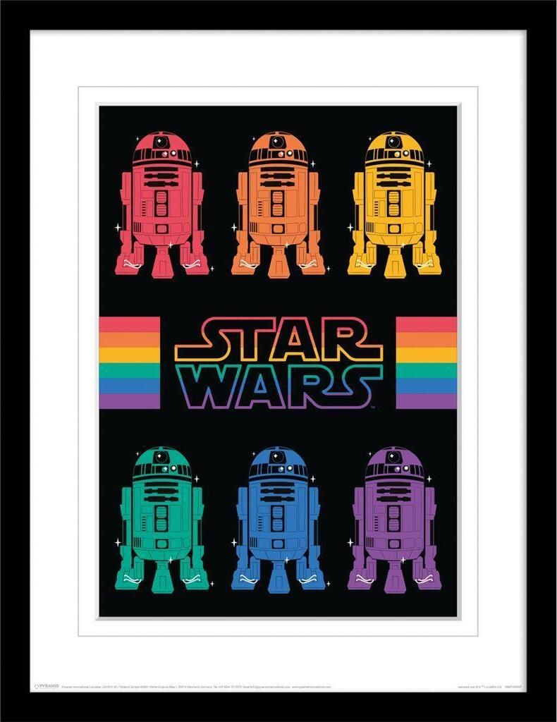 Star Wars - Gerahmtes Poster, Regenbogen PM5779 (40 cm x 30 cm) (Bunt)