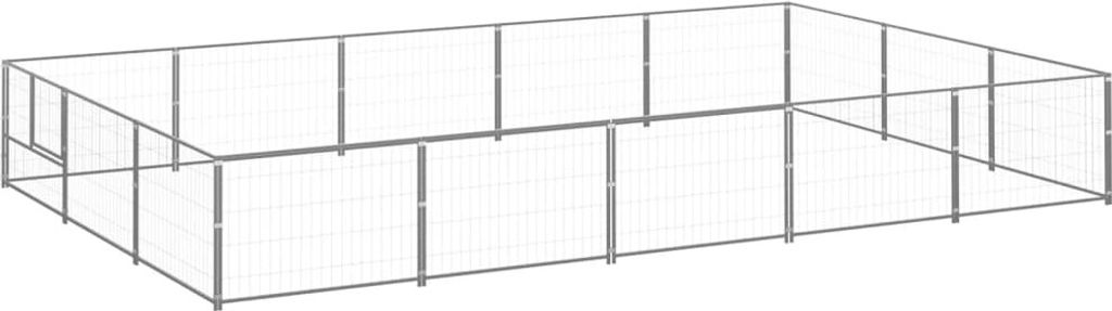 The Living Store Hundezwinger Silbern 15 m² Stahl