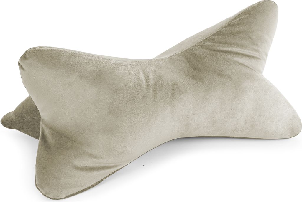 Bookiepad Leseknochen Cozy Samt - beige