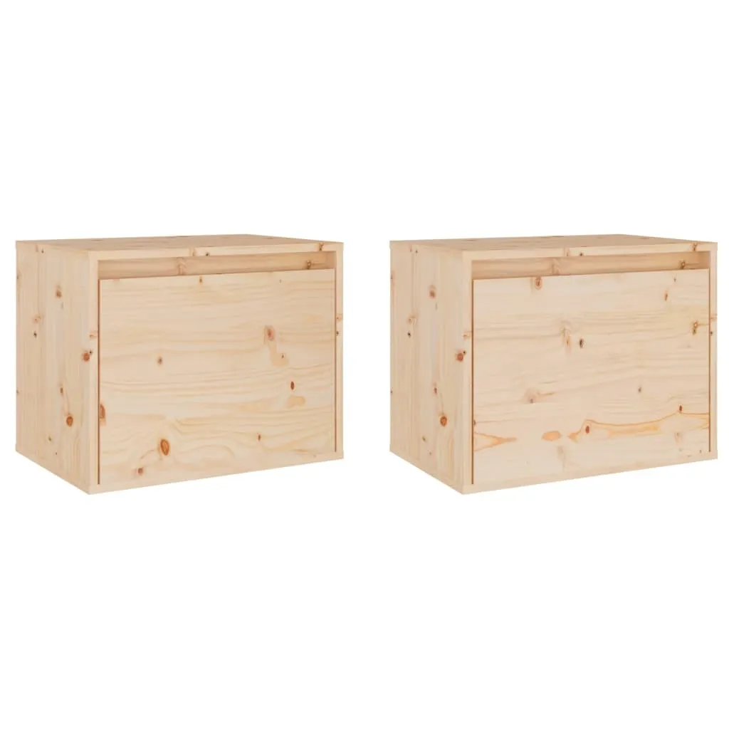 SYFAX™ Coppia Mobili Pensili 45x30x35 Pino Massiccio - Design Scandinavo