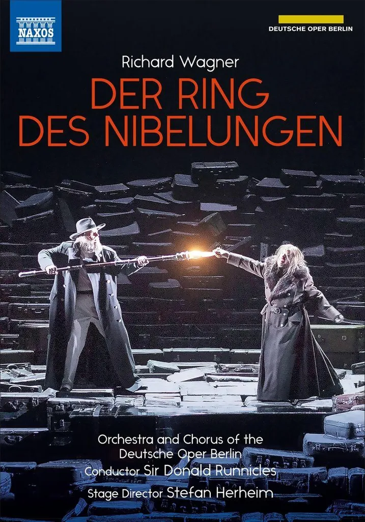 L'Anneau du Nibelung Partition Orchestrale Reliée Cuir avec Dorure Or