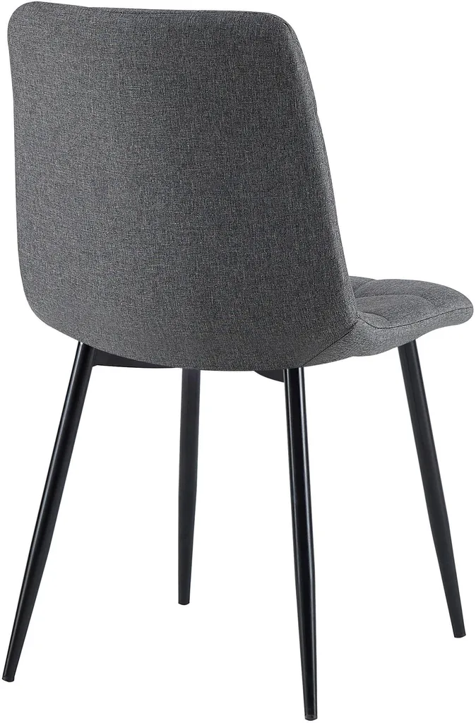 Chaise capitonnée grise Tilde pour table de salle à manger et confort - 10