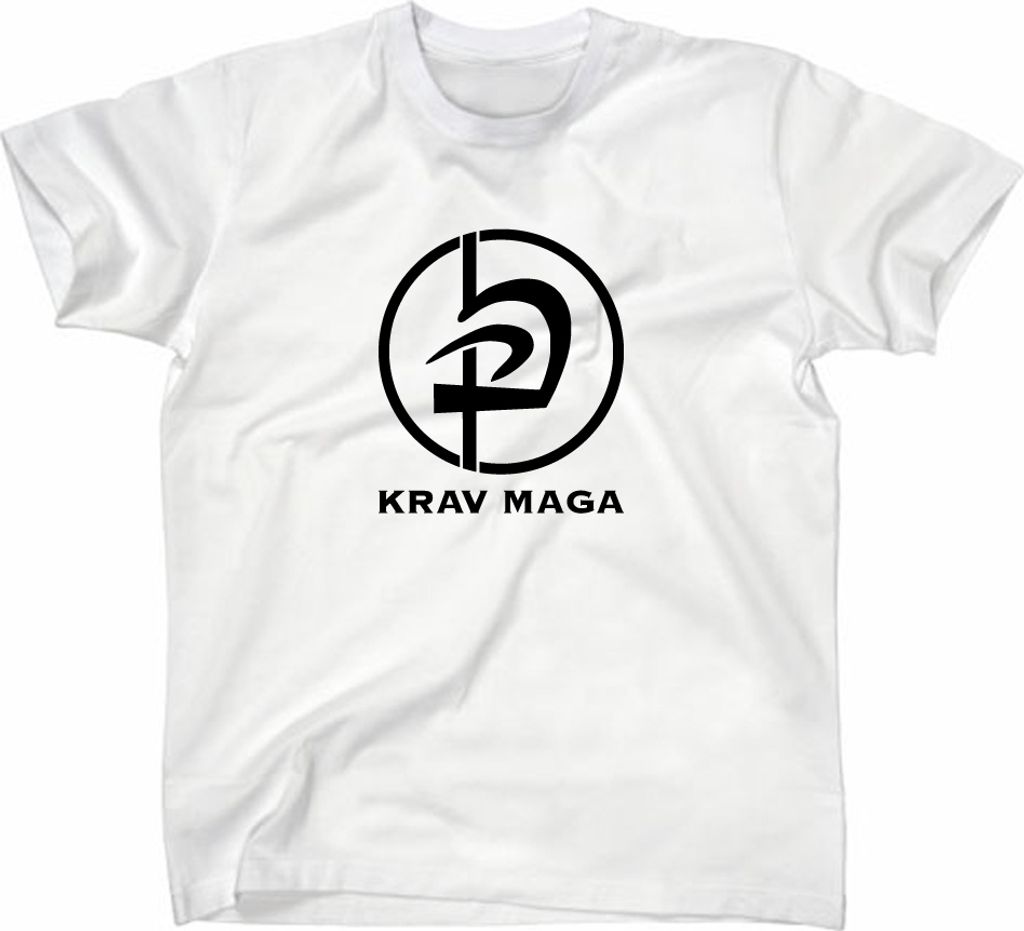 Styletex23 T-Shirt Krav Maga Kampfsport Logo, weiss, M