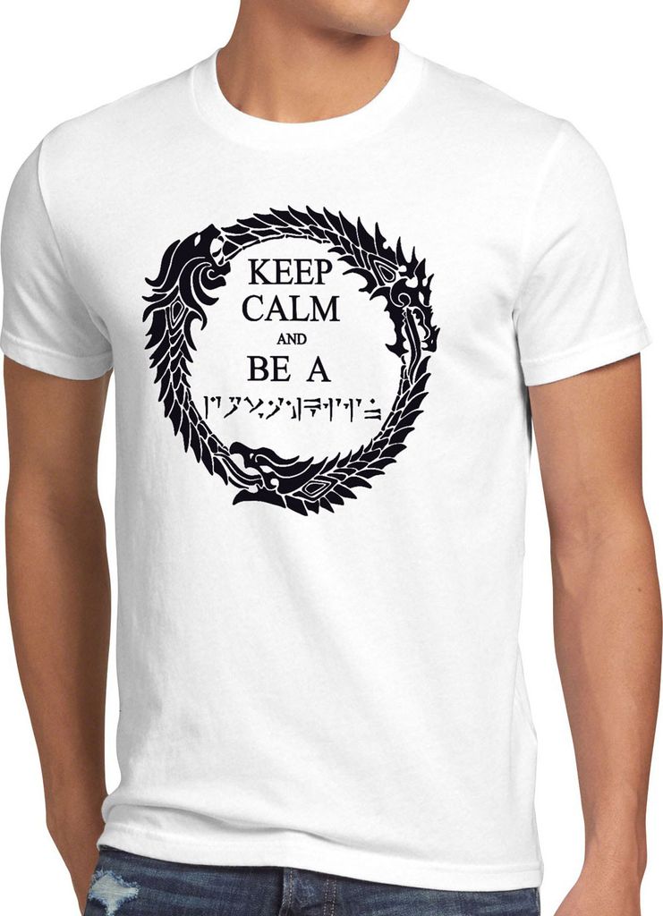 BaumwolleCloud Keep calm and Dragonshout Herren T-Shirt