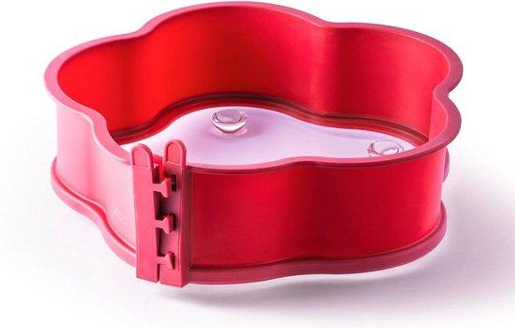 Springform mit Glas-Unterlage und Glas-Füßen Ø 26 cm (rot) - Neues Design