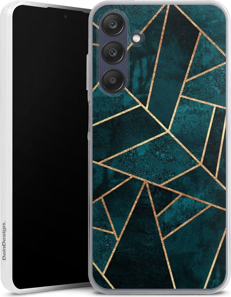 DeinDesign Slim Hülle für Samsung Galaxy A25 5G Silikon Case Ultra Dünn Handyhülle Elisabeth Fredriksson Gold & Kupfer Stein