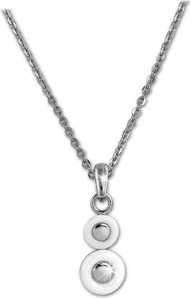 Amello Halskette Edelstahl Keramik 50cm Circle Schmuck Produktbild 