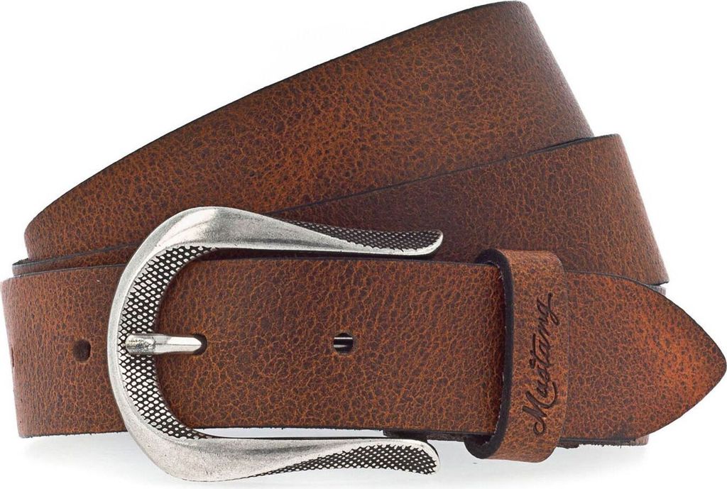 MUSTANG Leder Gürtel Belt 3.0 W95 Baileys braun