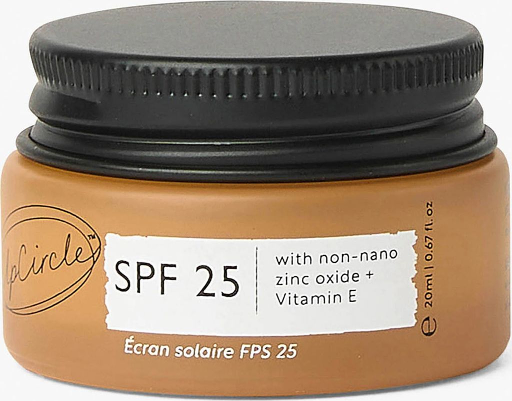 UpCircle Sonnencreme – Gesicht - SPF 25 - Upcycled Himbeeren - Reisegröße