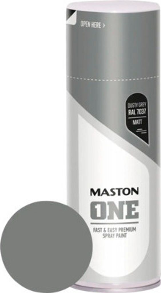 Maston ONE - Sprühfarbe - matt - Staubgrau (RAL 7037) - 400 Produktbild 
