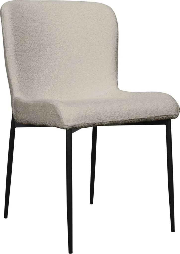 Chaise Robuste et Douce Neul en Bouclette Grise contre le Mal de Dos Noir