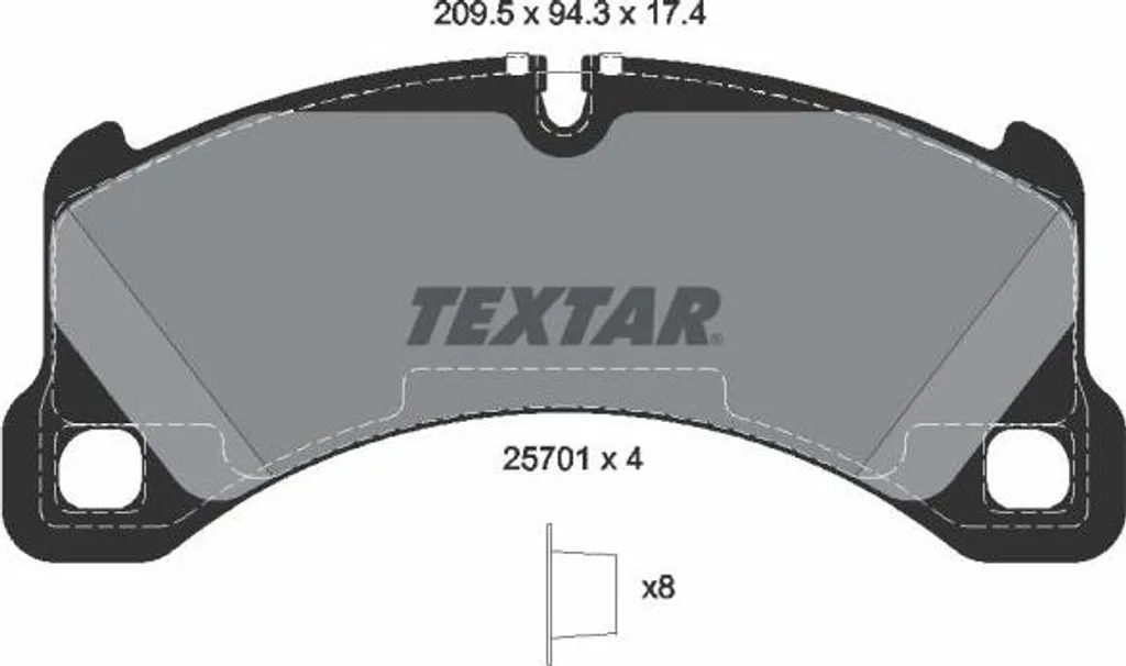 Jeu de plaquettes de frein à disque TEXTAR 2570101 - Qualité OE