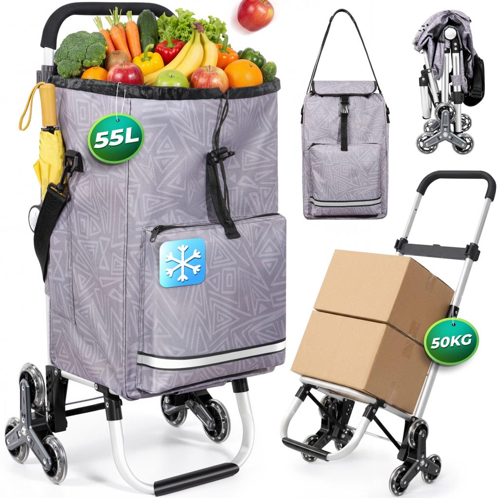 Einkaufstrolley klappbar mit Kühlfach 55 L – Shopping Produktbild 