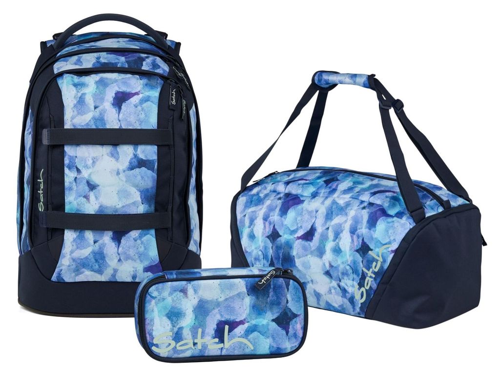 Satch, Schulrucksack-Set PACK Blurry Sky 3-teilig, ab 5. Produktbild 