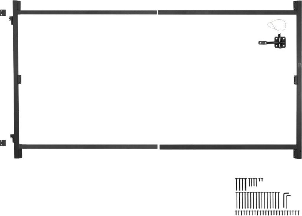 Verstellbarer Torrahmen Torbausatz - für Öffnungsbreite von 152-243cm - Höhe 119cm - Perfekt für Haus und Garten