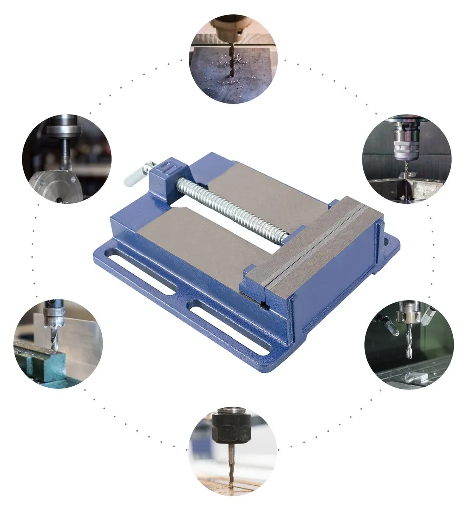 Étau de machine à mâchoires réglables et construction robuste en acier