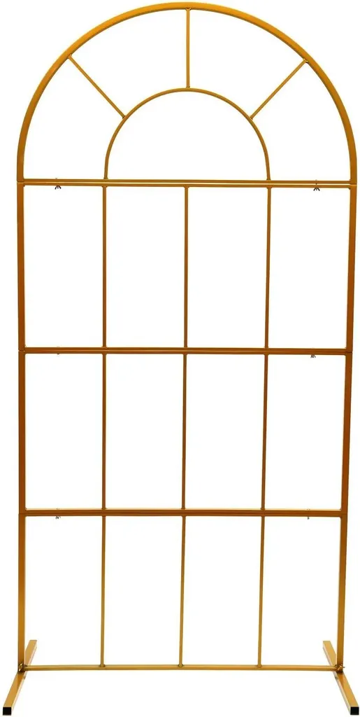 Support de fleurs mariage arche tonneau métal doré 100cm déco événement