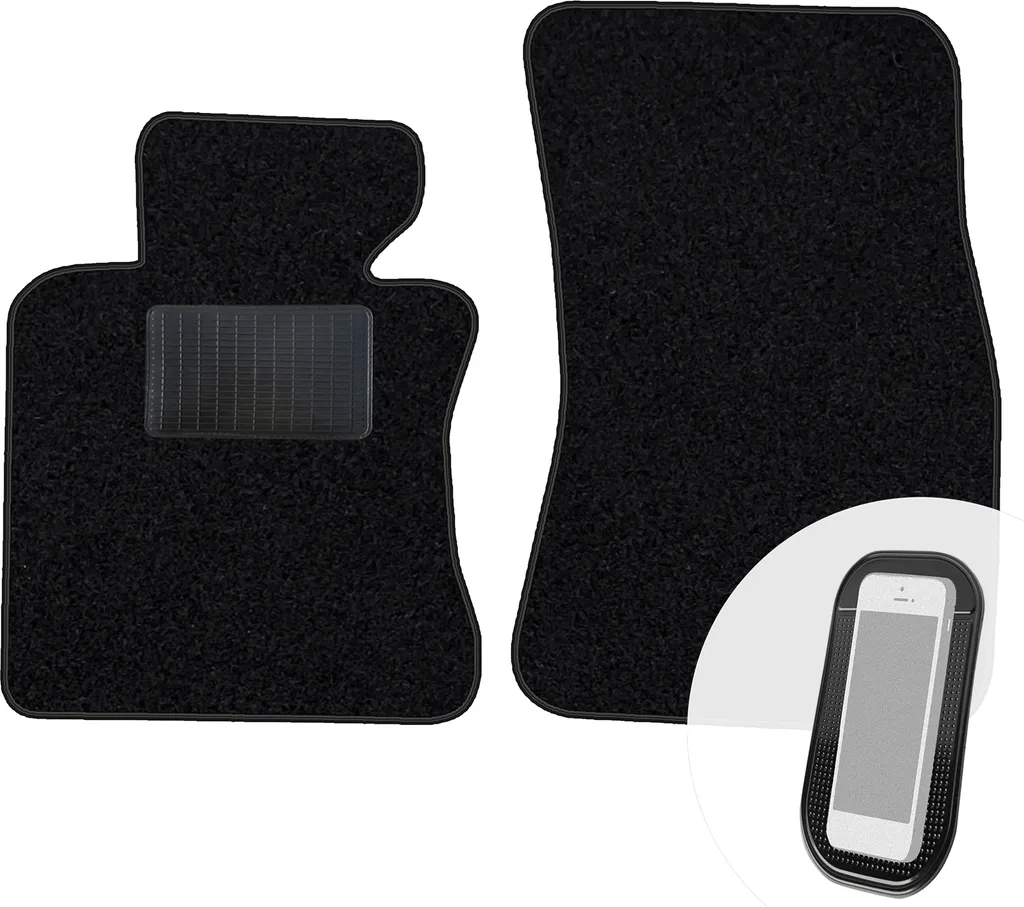 Tappetini Auto per BMW Serie 6 E64 Cabrio 04-11 Velluto Nero 2pz