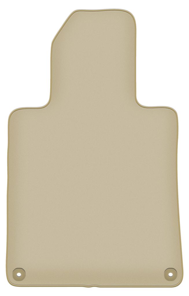 Fahrerfußmatte Velours PREMIUM beige passend für Peugeot 508 I (2010-2018, Limousine, Kombi, SW, RXH) – mit Befestigungen – passgenau