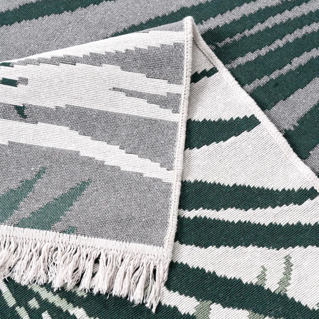 Tapis Antidérapant Vert Palmier 120x170 cm - Décoration Facile à Nettoyer - 4